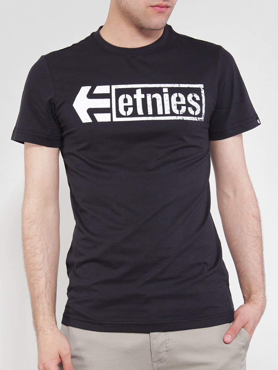 T-Shirt Etnies Stencil Box (black/white)