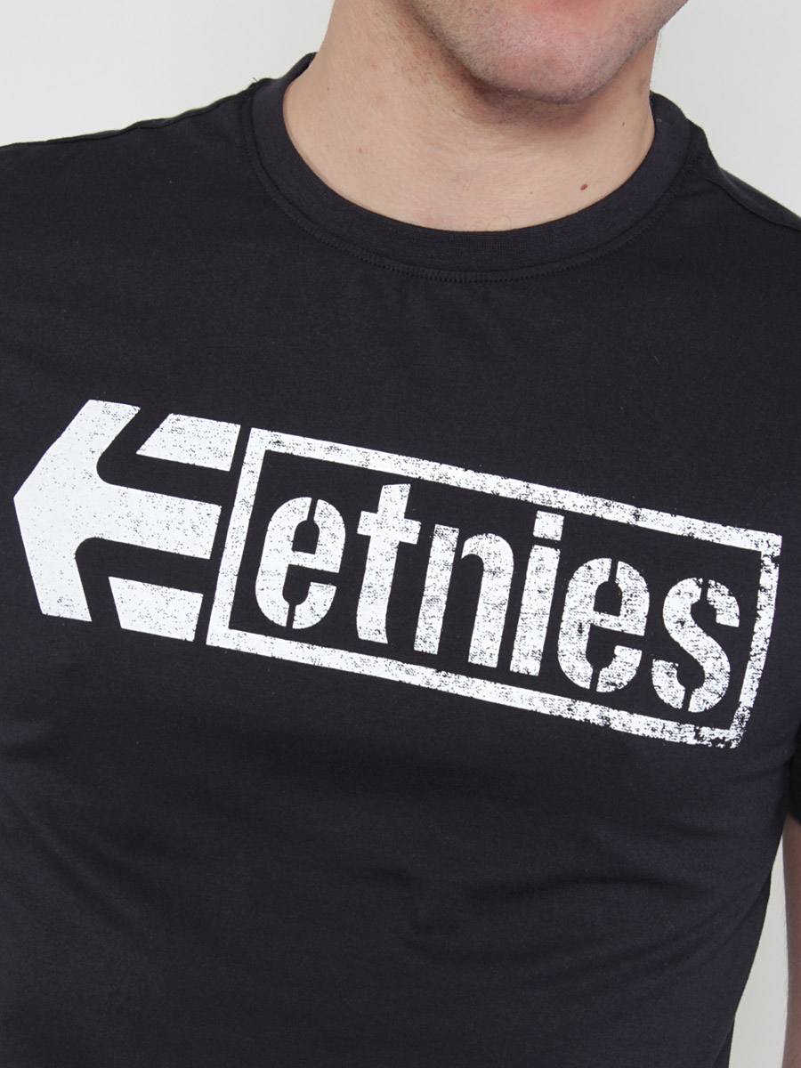 T-Shirt Etnies Stencil Box (black/white)