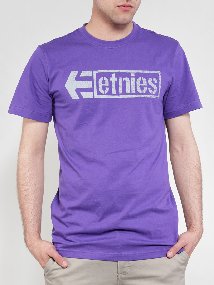 T-Shirt Etnies Stencil Box (grey/purple)