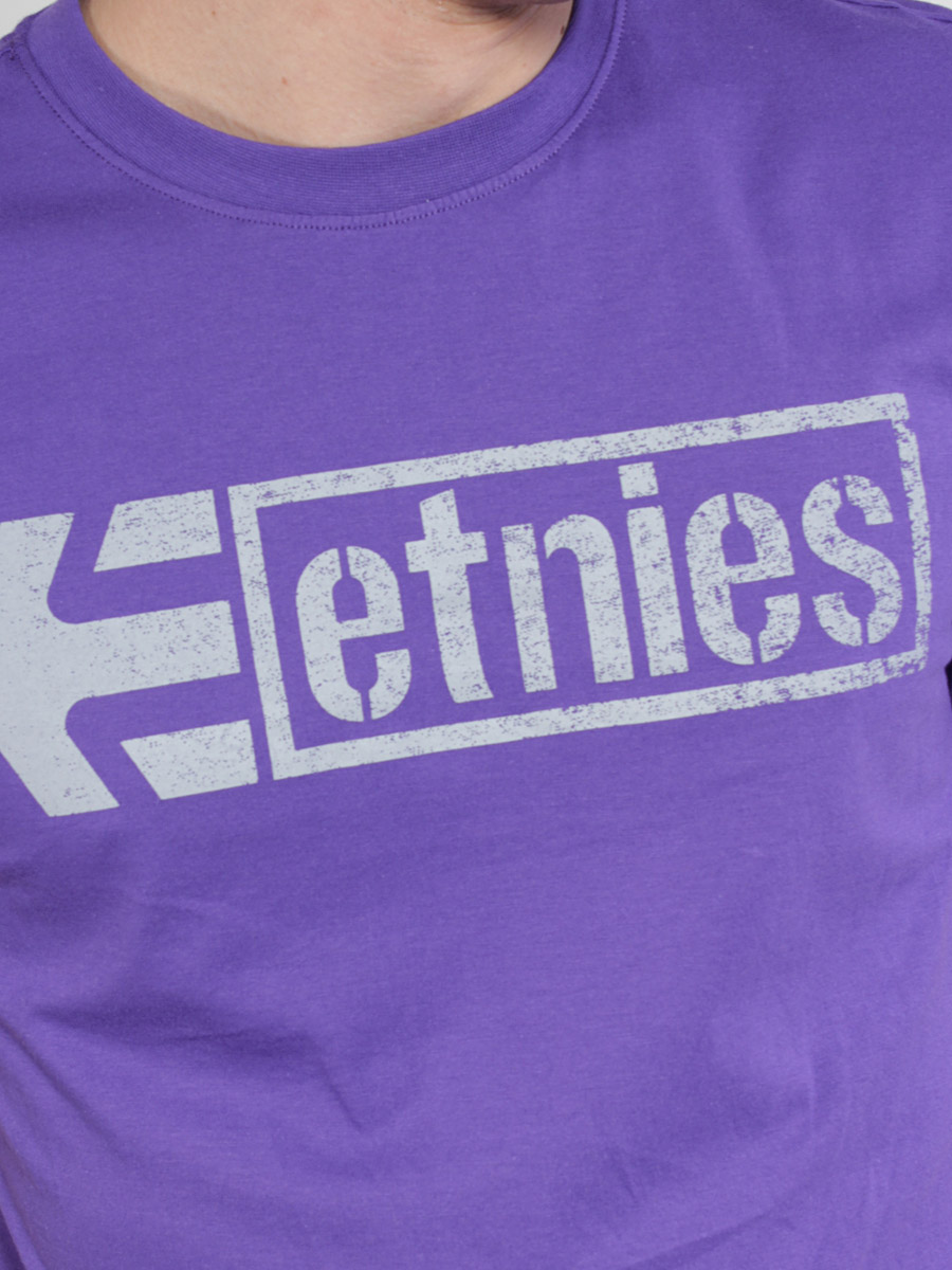 T-Shirt Etnies Stencil Box (grey/purple)