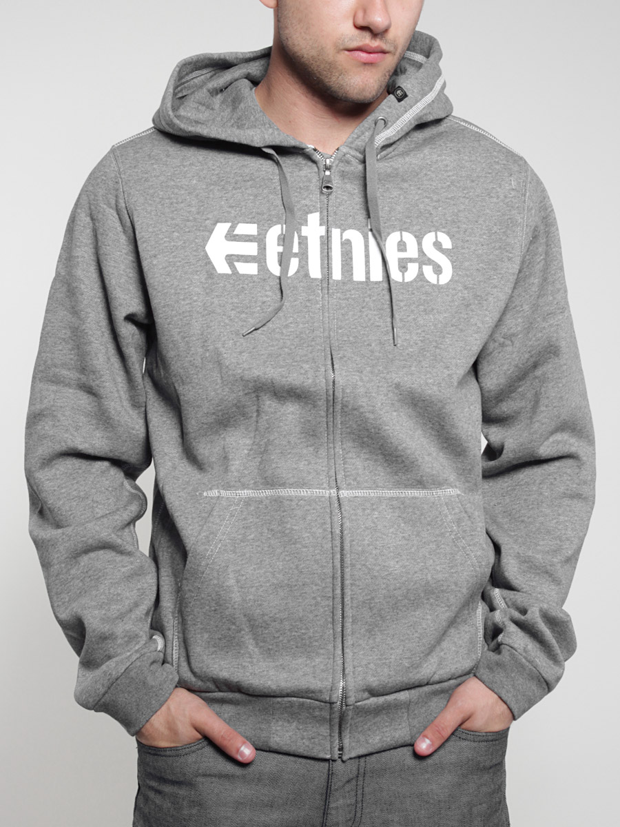 Bluza z kapturem Etnies Corporate Zip (grey/heather)