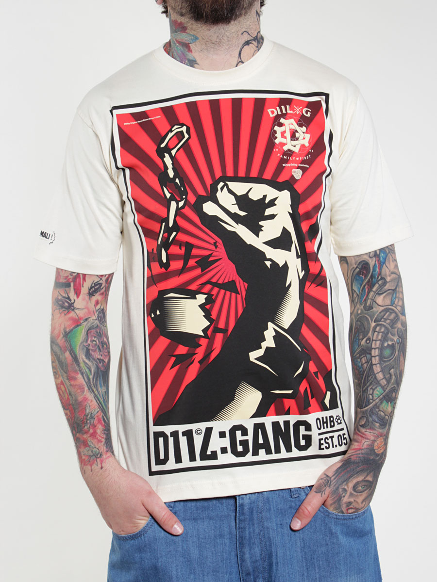 T-Shirt Diil Gang Freedom (krem)