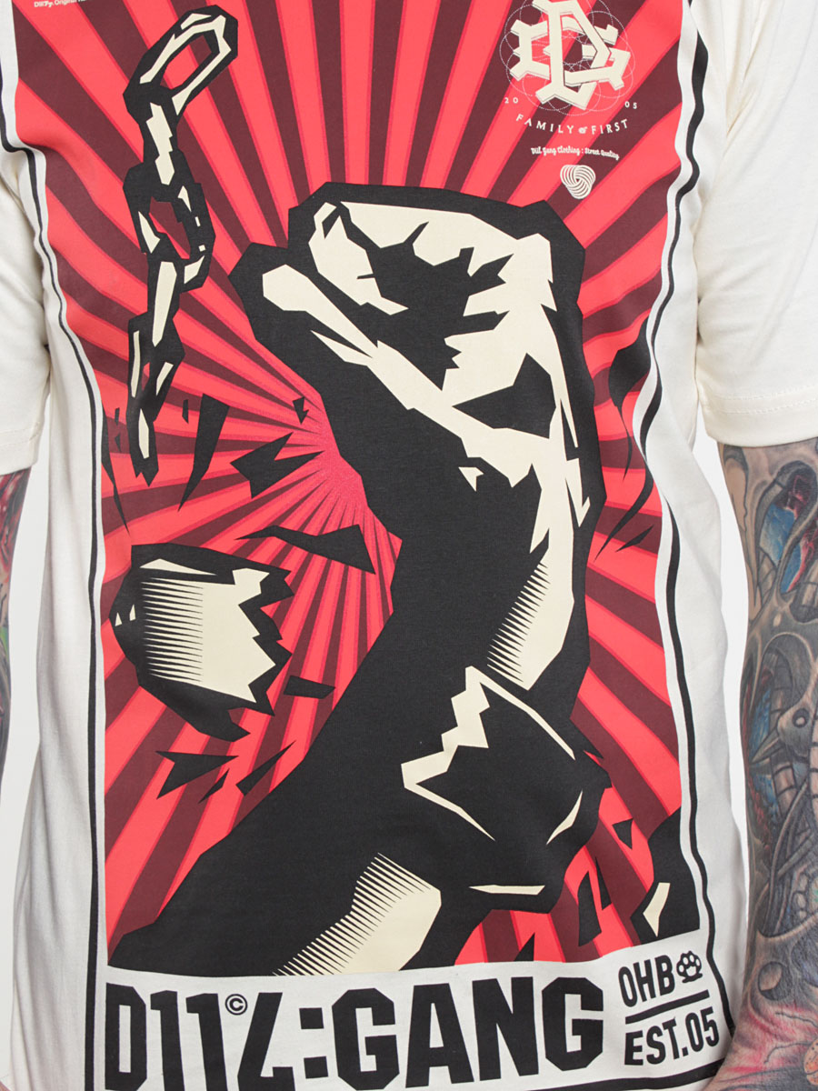T-Shirt Diil Gang Freedom (krem)