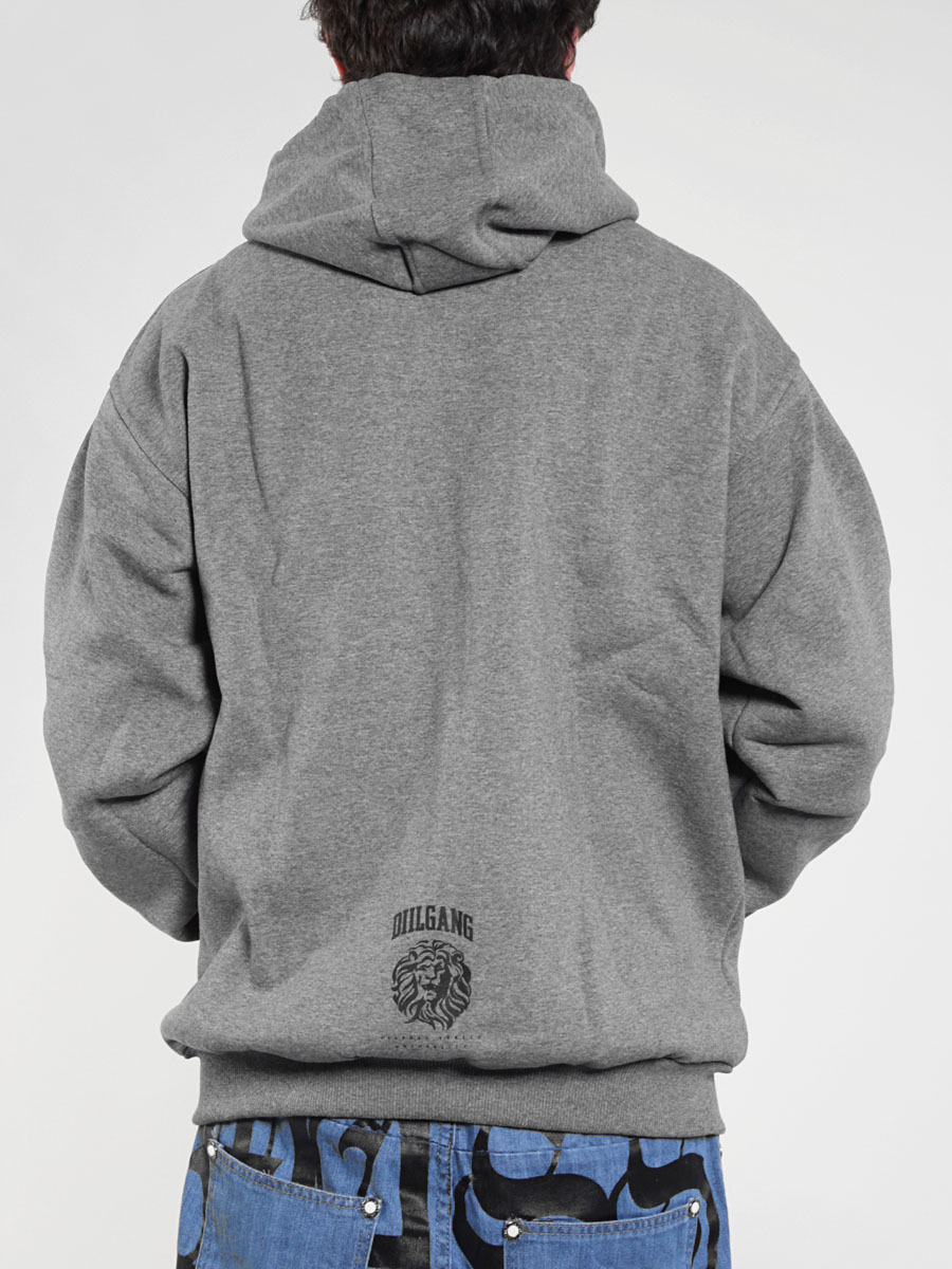 Bluza z kapturem Diil Gang Laur ZH (szary melanż)