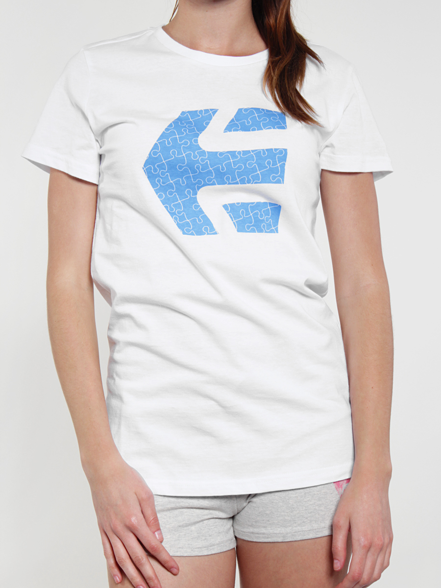 T-Shirt Etnies Icon Fill Wmn (white/blue)