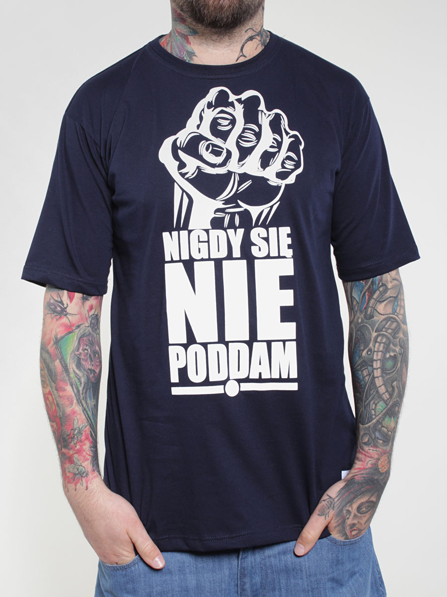 T-Shirt Diamante Nigdy Się Nie Poddam (granatowy)