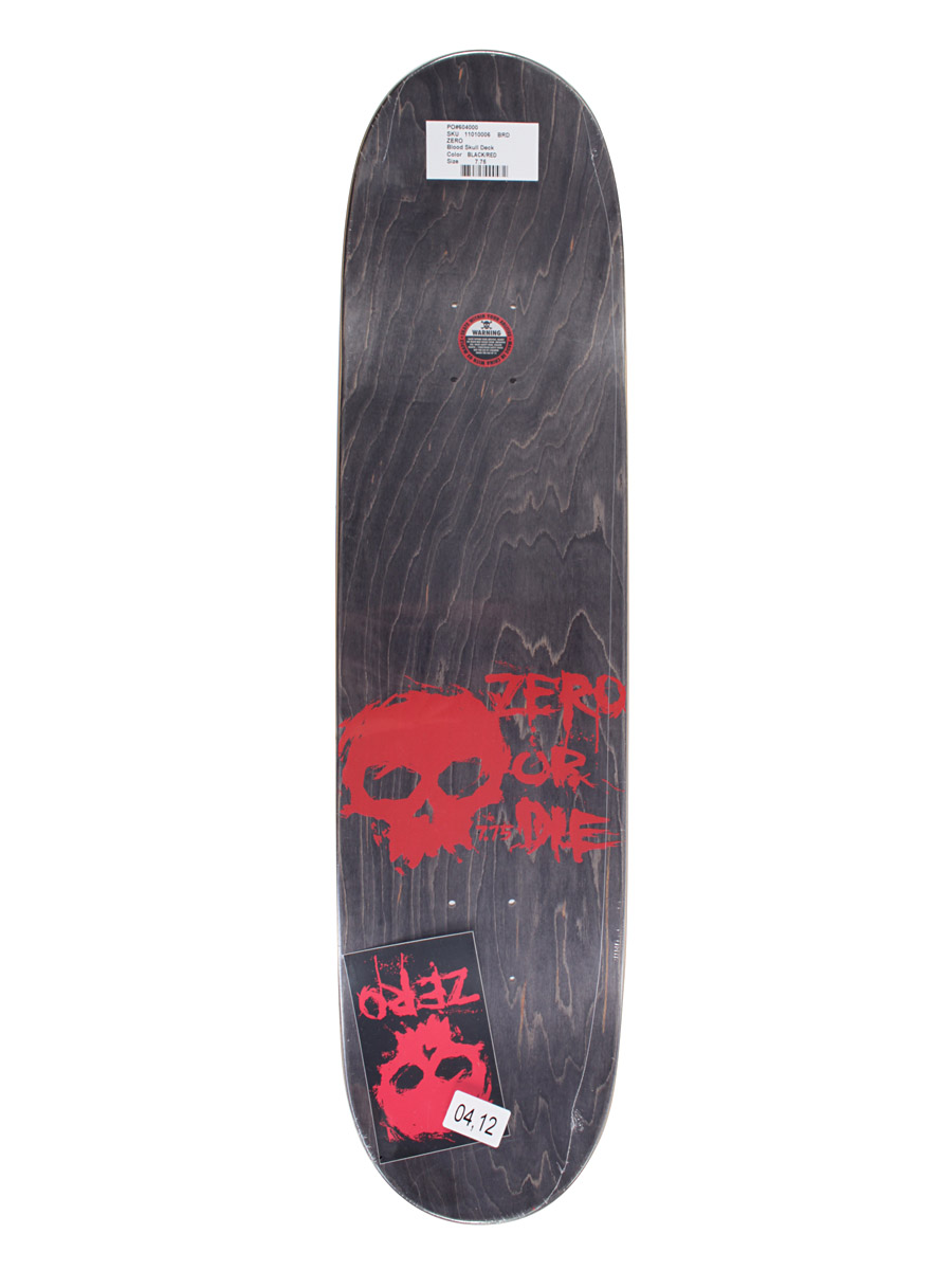Deck Zero Blood Skull Deck 7.75'' (black/red)