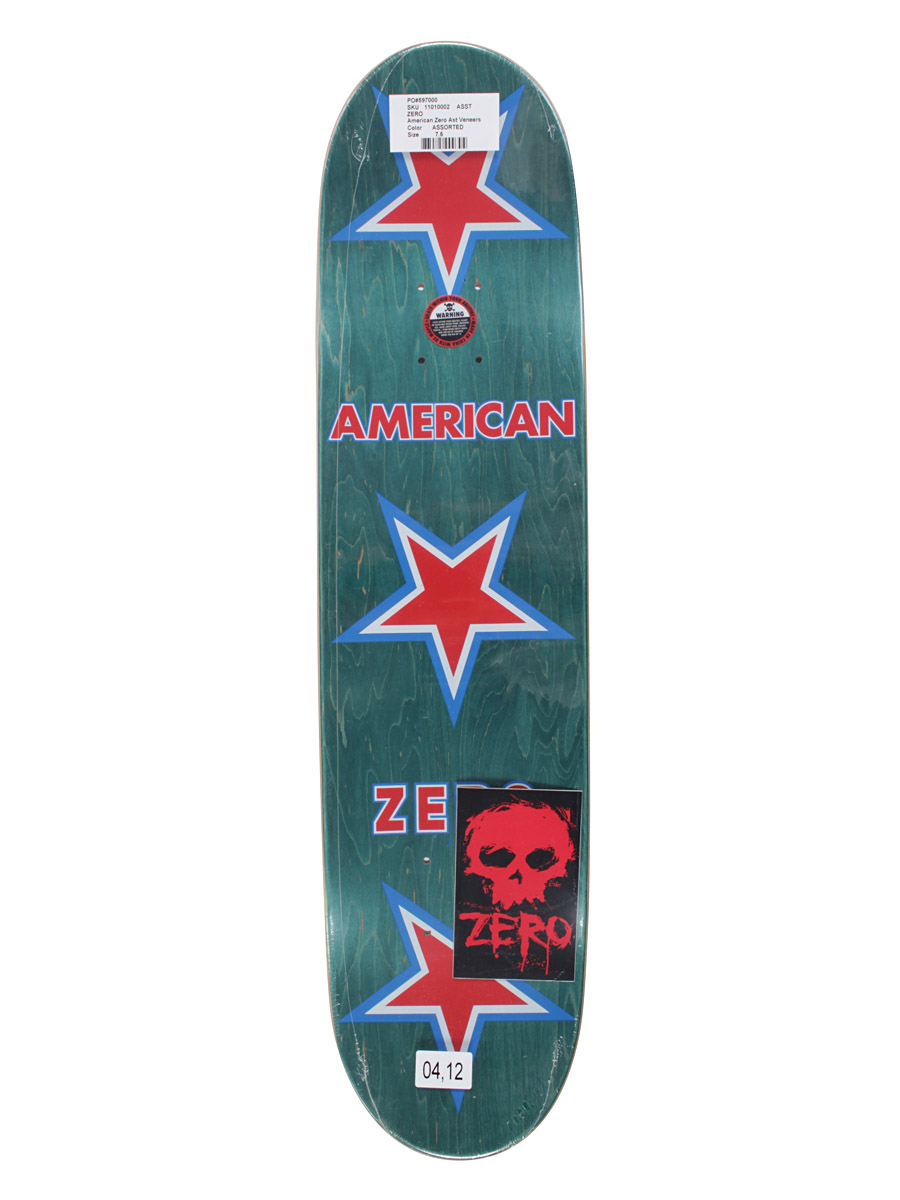 Deck Zero American Zero Ast Veneers 7.5'' (assorted)