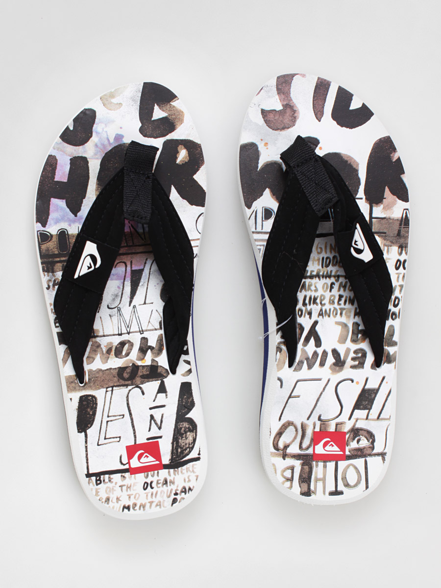 Japonki Quiksilver KMMSL193 (black/white/purple)