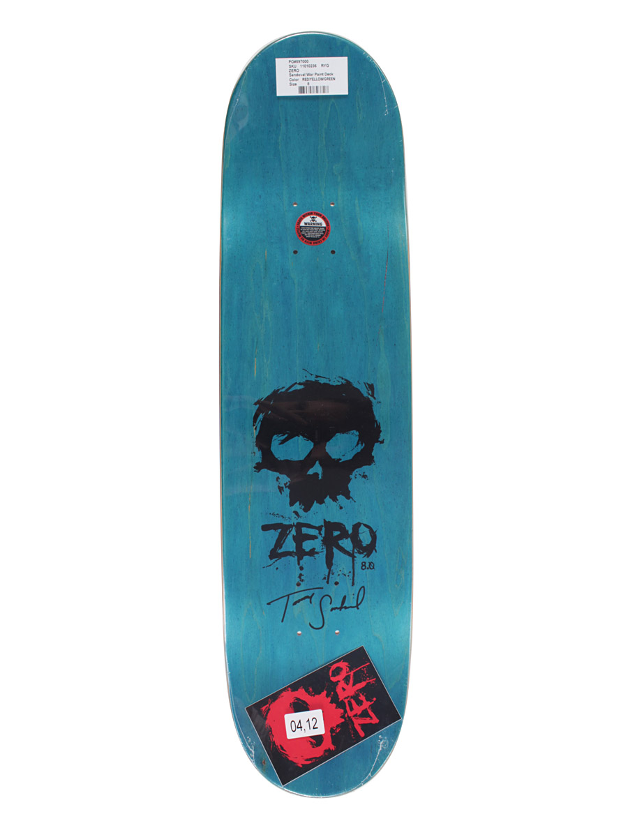Deck Zero Sandowal War Paint 8.0'' (red/yellow/green)