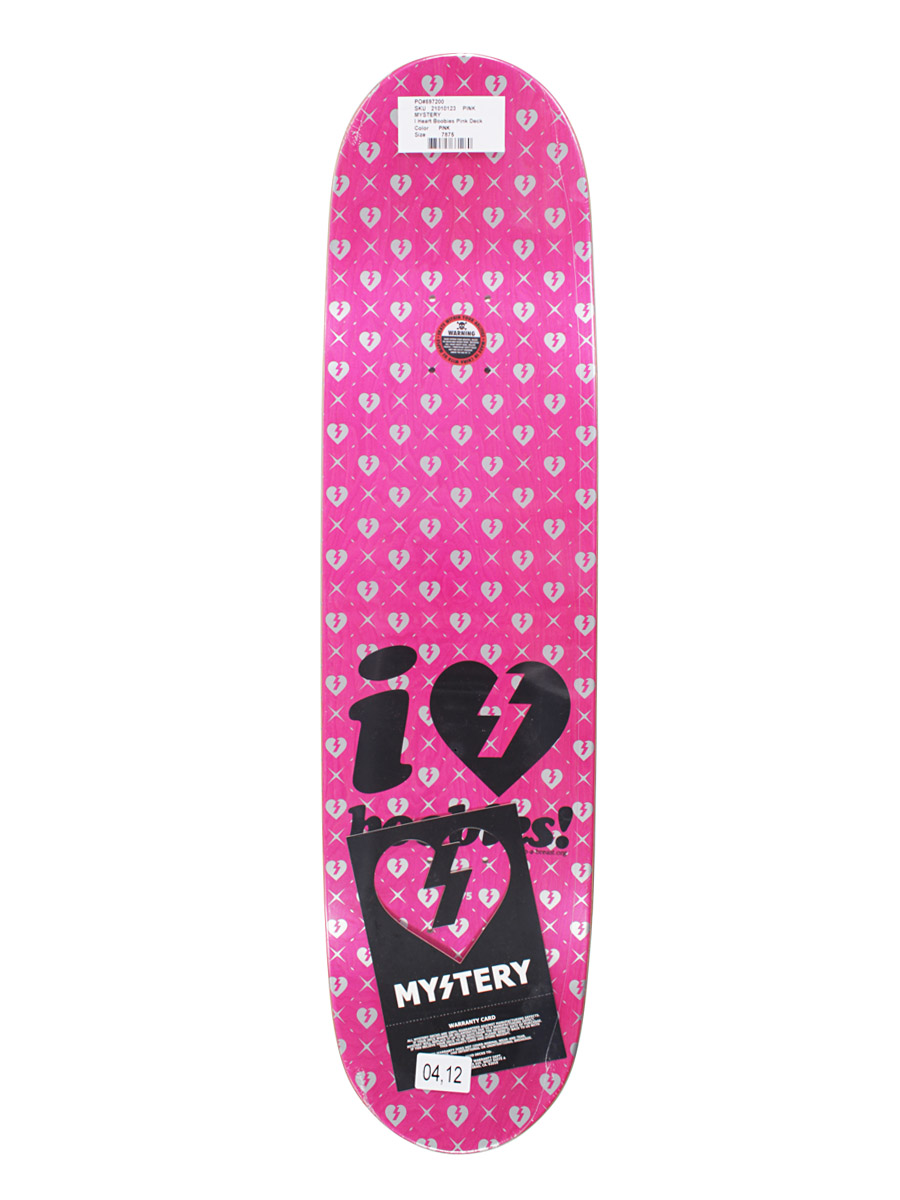 Deck Mystery I Heart Boobies Pink 7.875'' (pink)