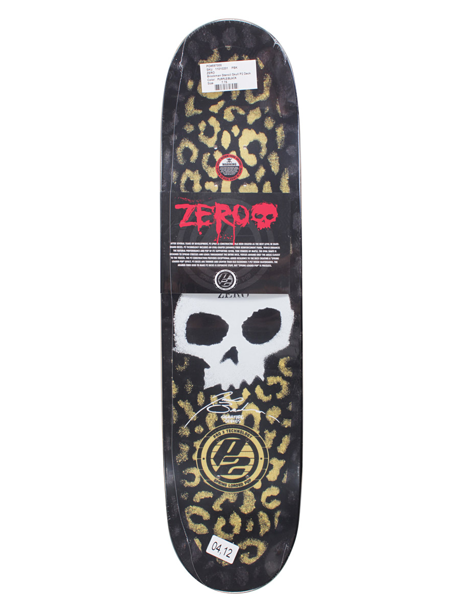 Deck Zero Brockman Stncil Skull P2 7.75'' (purple/black)