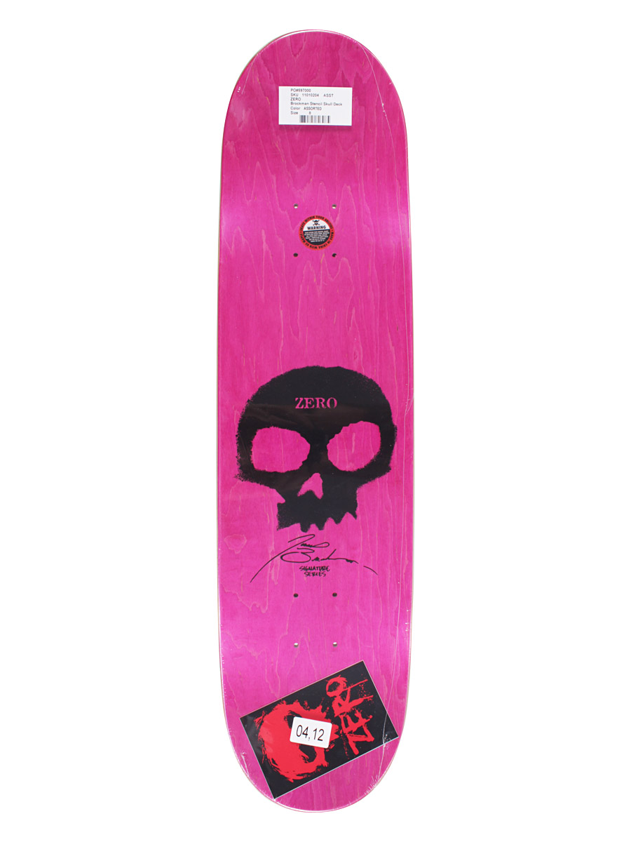 Deck Zero Brockman Stncil Skull 8.0'' (assorted)