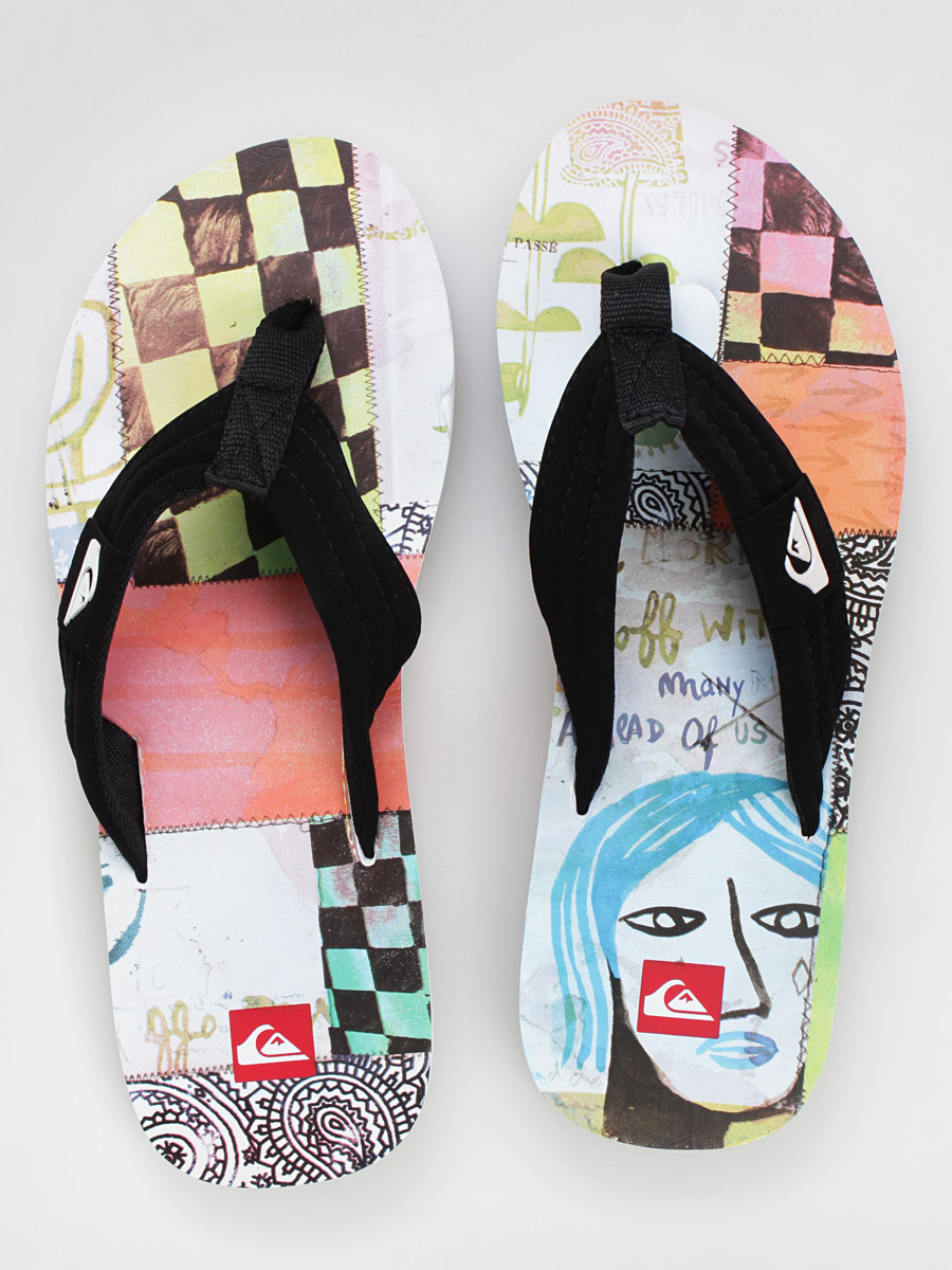 Japonki Quiksilver KMMSL183 (blk/offwht/grn)