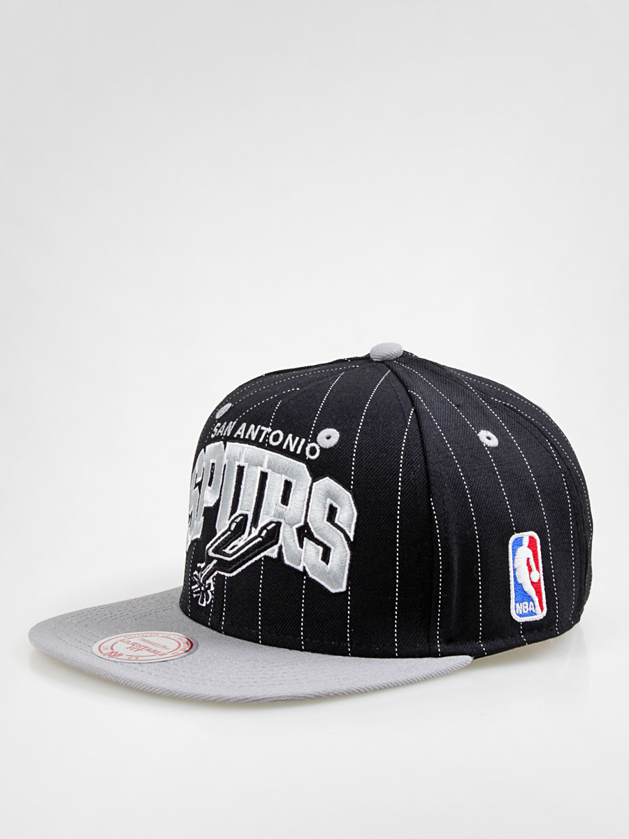 Czapka z daszkiem Mitchell & Ness MTC2T Spurs (blk/wht pinstripe)