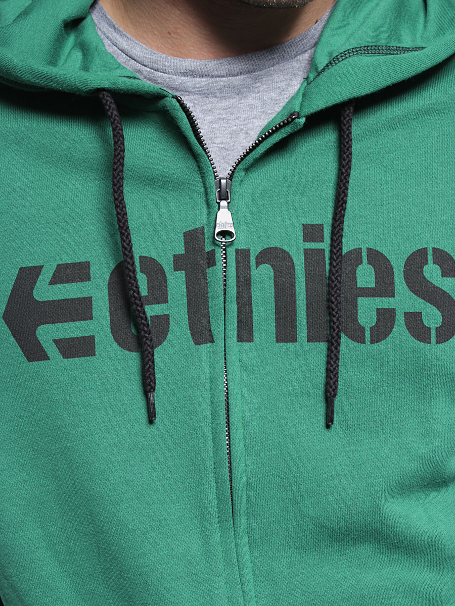 Bluza z kapturem Etnies Corporate Zip (green/black)