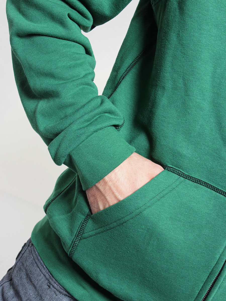 Bluza z kapturem Etnies Corporate Zip (green/black)