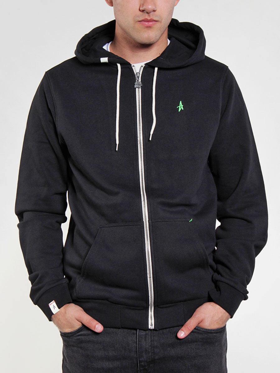 Bluza Altamont Basic Zip (black green)