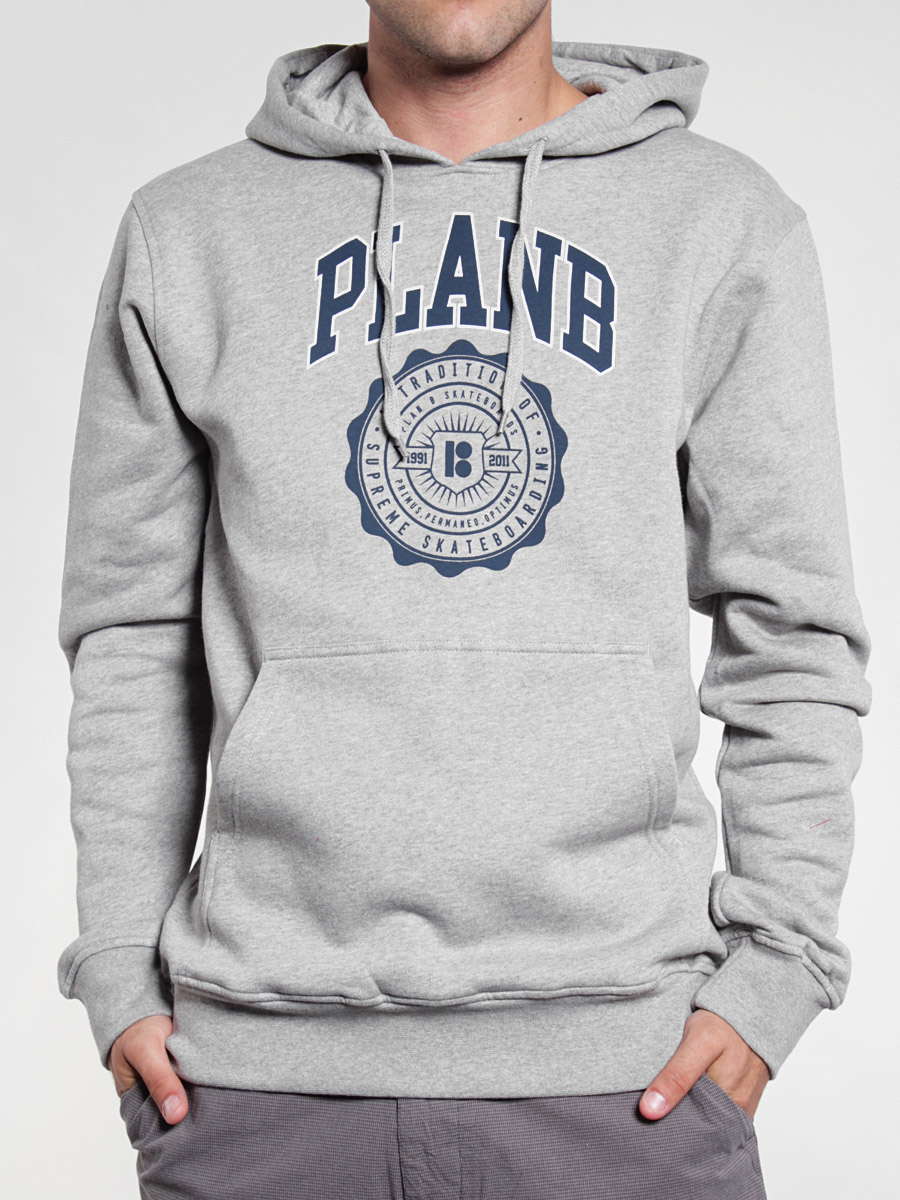 Bluza z kapturem Plan B Uni HO (grey heather)