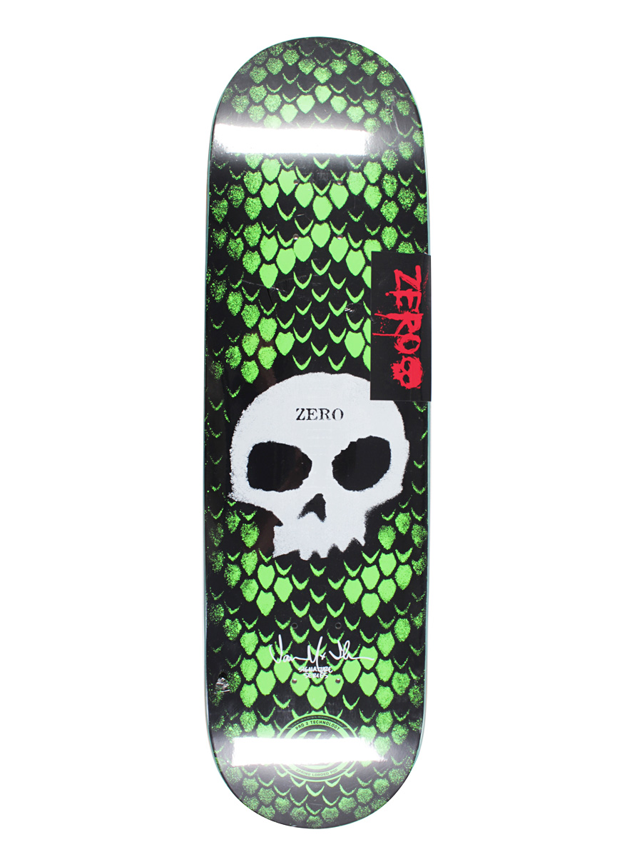 Deck Zero Thomas Stencil Skull P2 8.0'' (green/black)