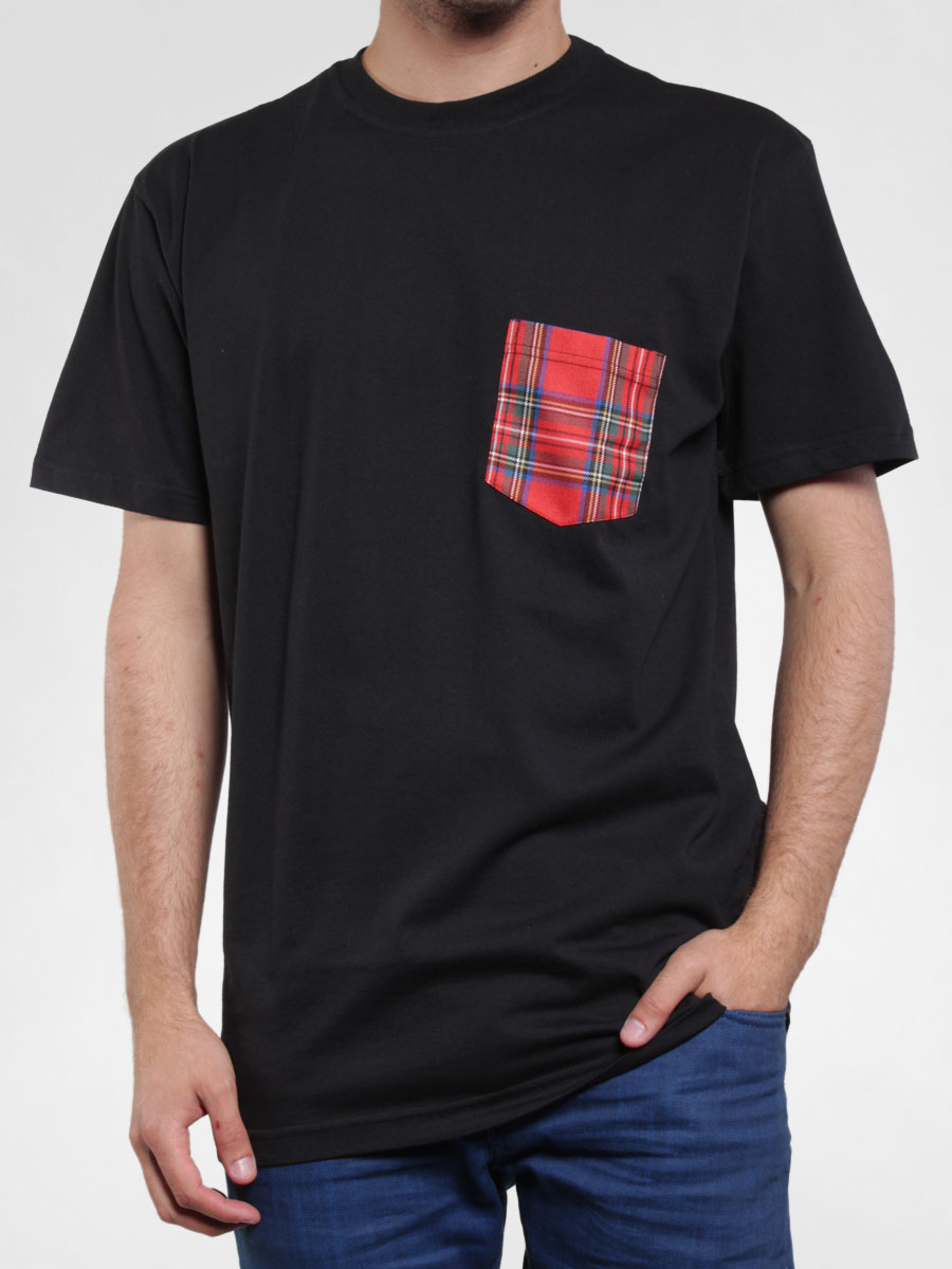 T-Shirt 79th Kieszonka Krata 2 (blk)