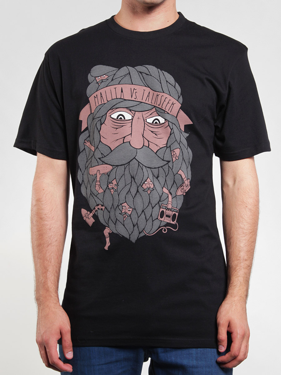 T-Shirt Malita Beard Man (blk)
