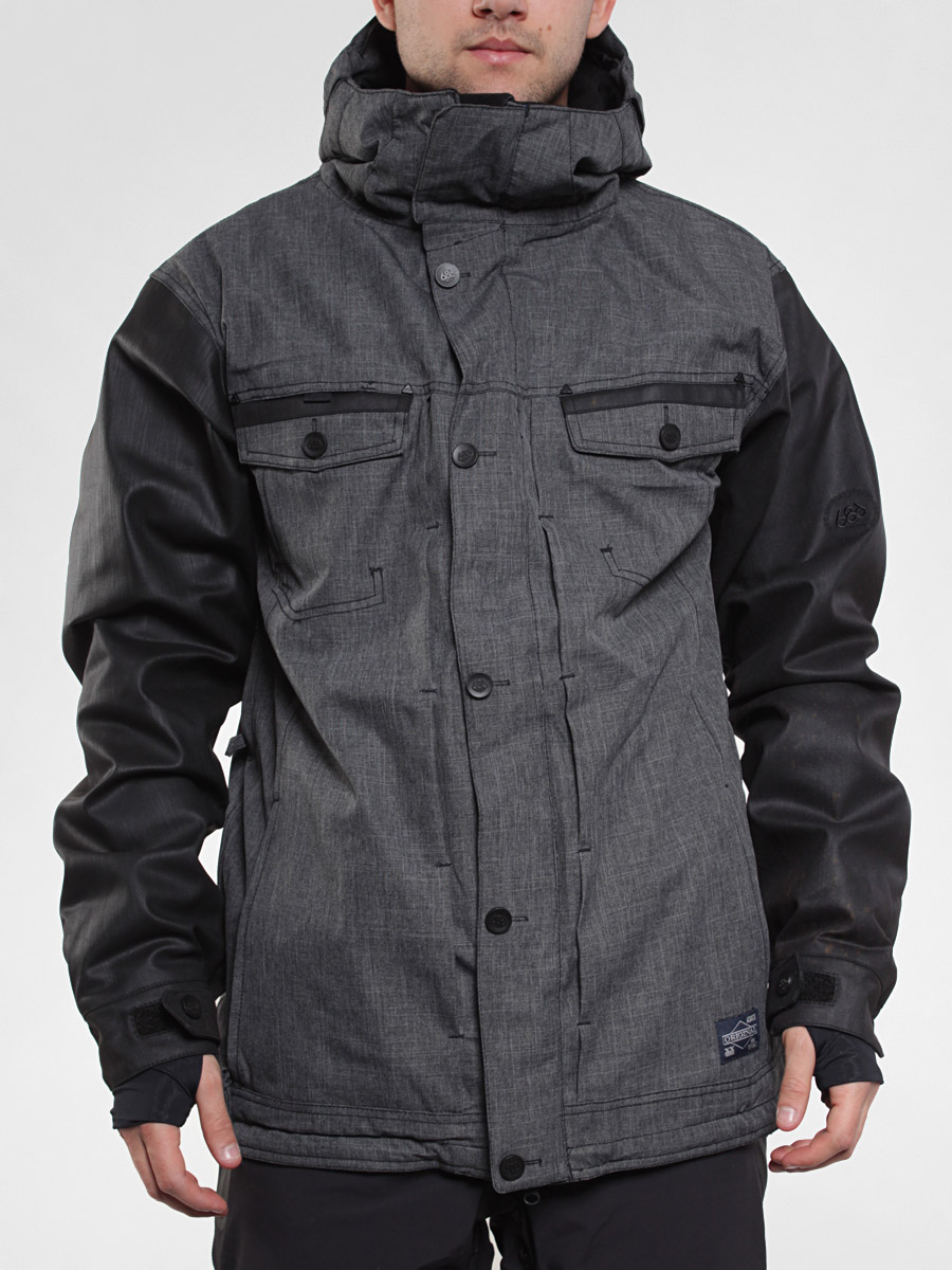 Męska Kurtka snowboardowa 686 Reserved Transit Ins Denim (black denim texture)