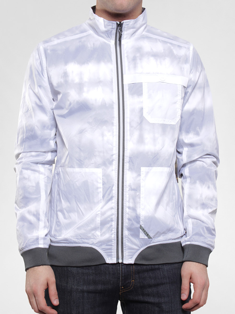 Kurtka Kr3w Smoke & Mirror Coated Bomber (white/black)