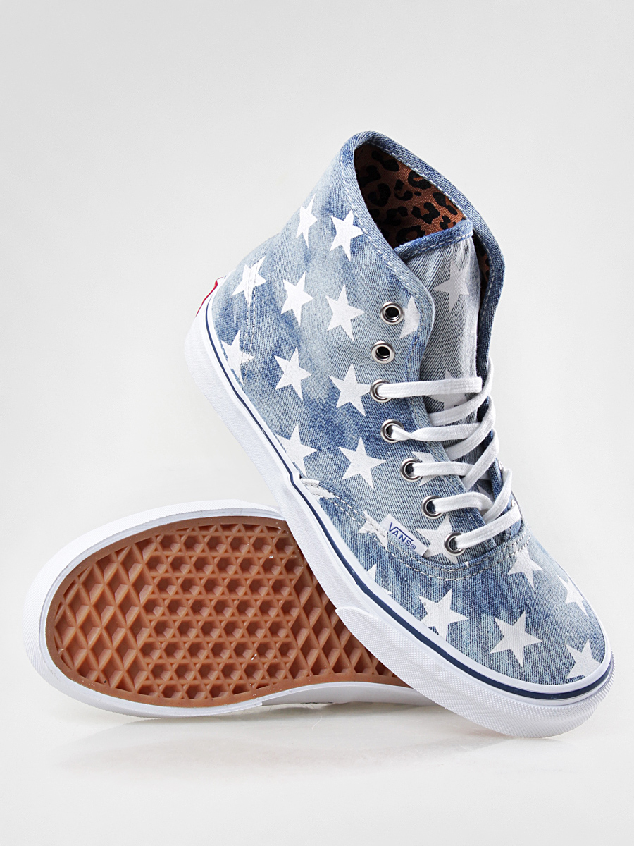 blue jean high top vans