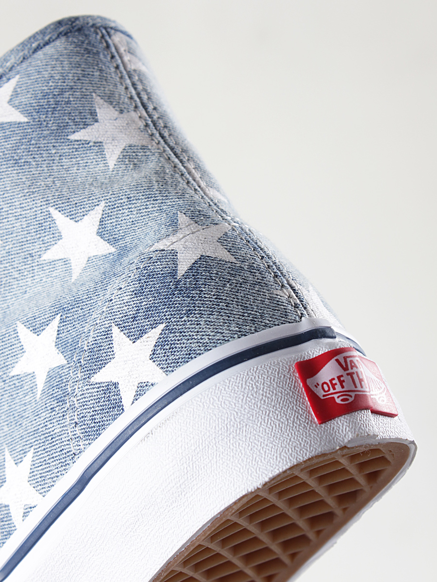 Buty Vans Authentic Hi VRQF7XJ (washed denim/blue/stars)