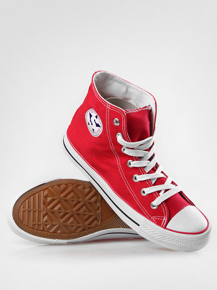 Trampki Smith's Wysokie (red02)