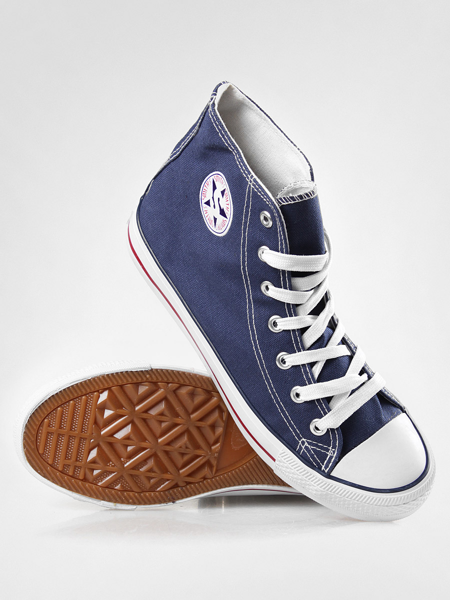 Trampki Smith's Wysokie (navy02)