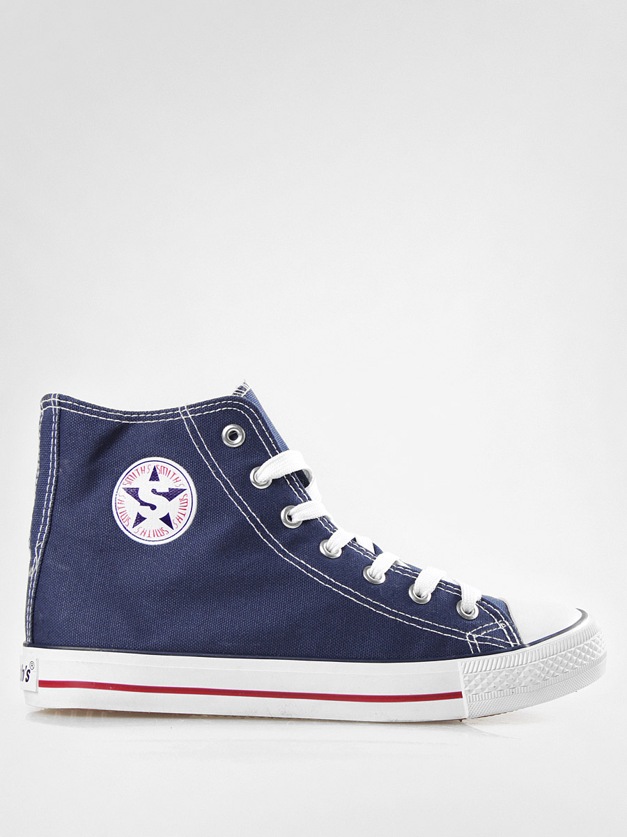 Trampki Smith's Wysokie (navy02)