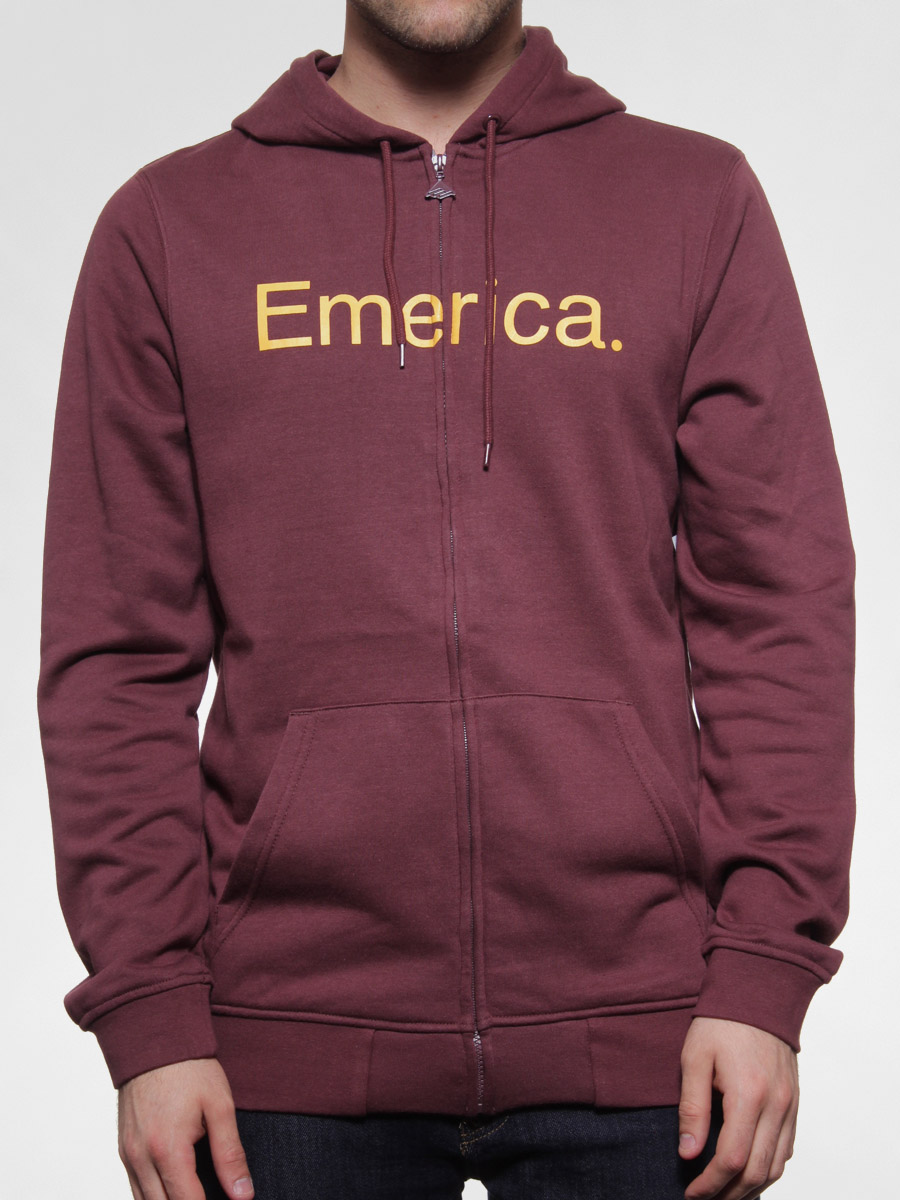 Bluza z kapturem Emerica Pure Solid ZIP (maroon)