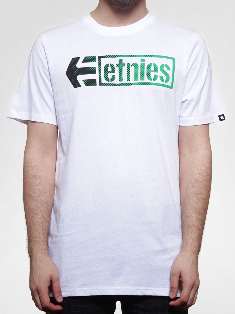 Koszulka Etnies Stencil Box (wht/grn)