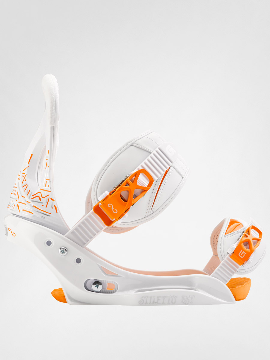 Damskie Wiązania snowboardowe Burton Stiletto EST (white & orange)