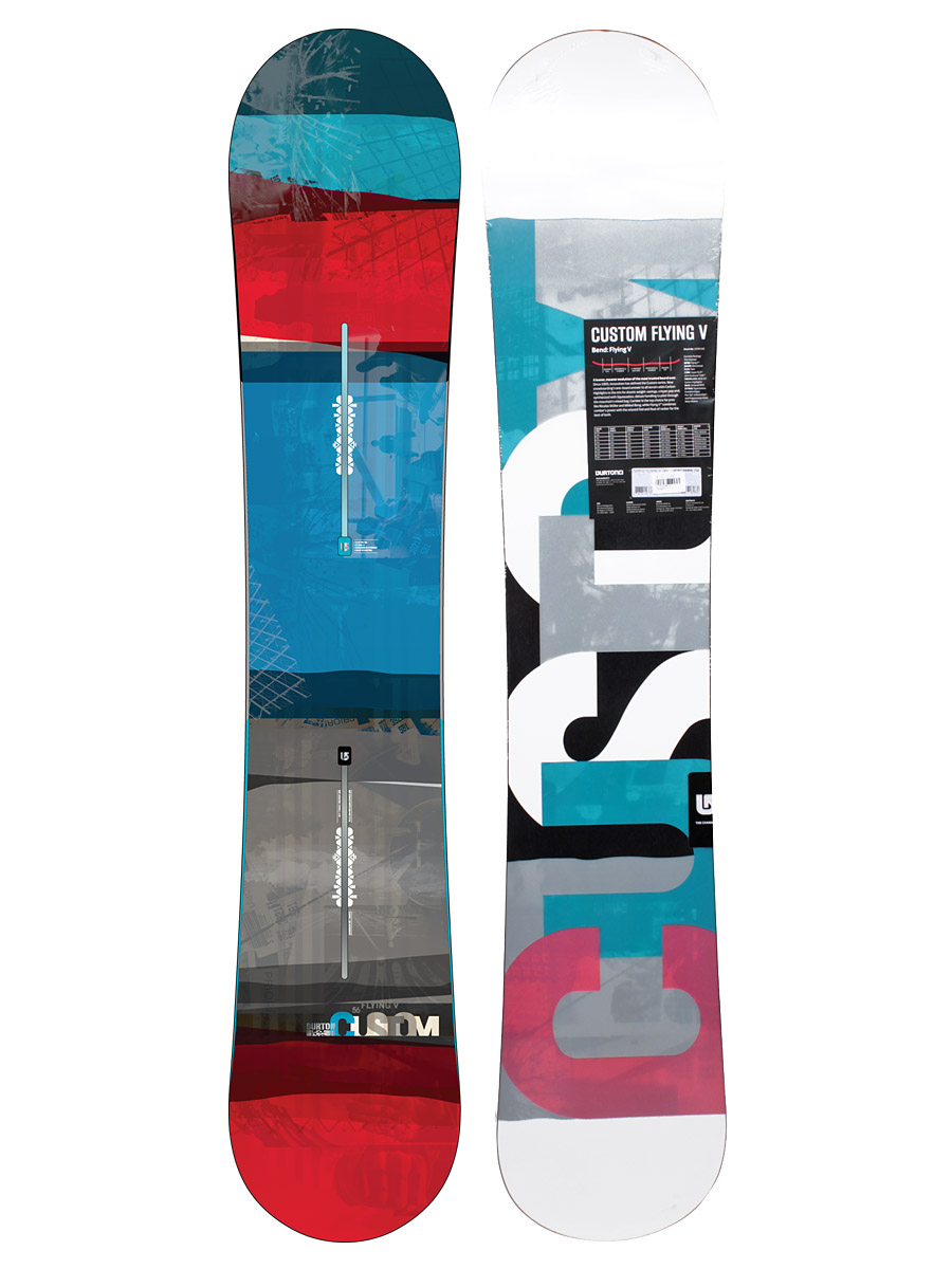 Deska snowboardowa Burton Custom Flying V (wht/gry/teal) 156