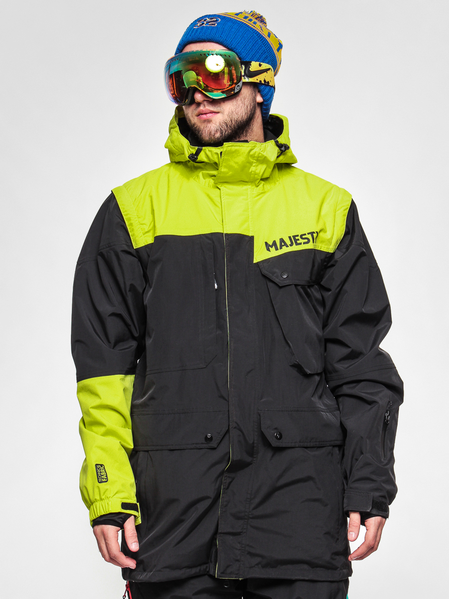 Kurtka narciarska Majesty Metatron (black/lime)