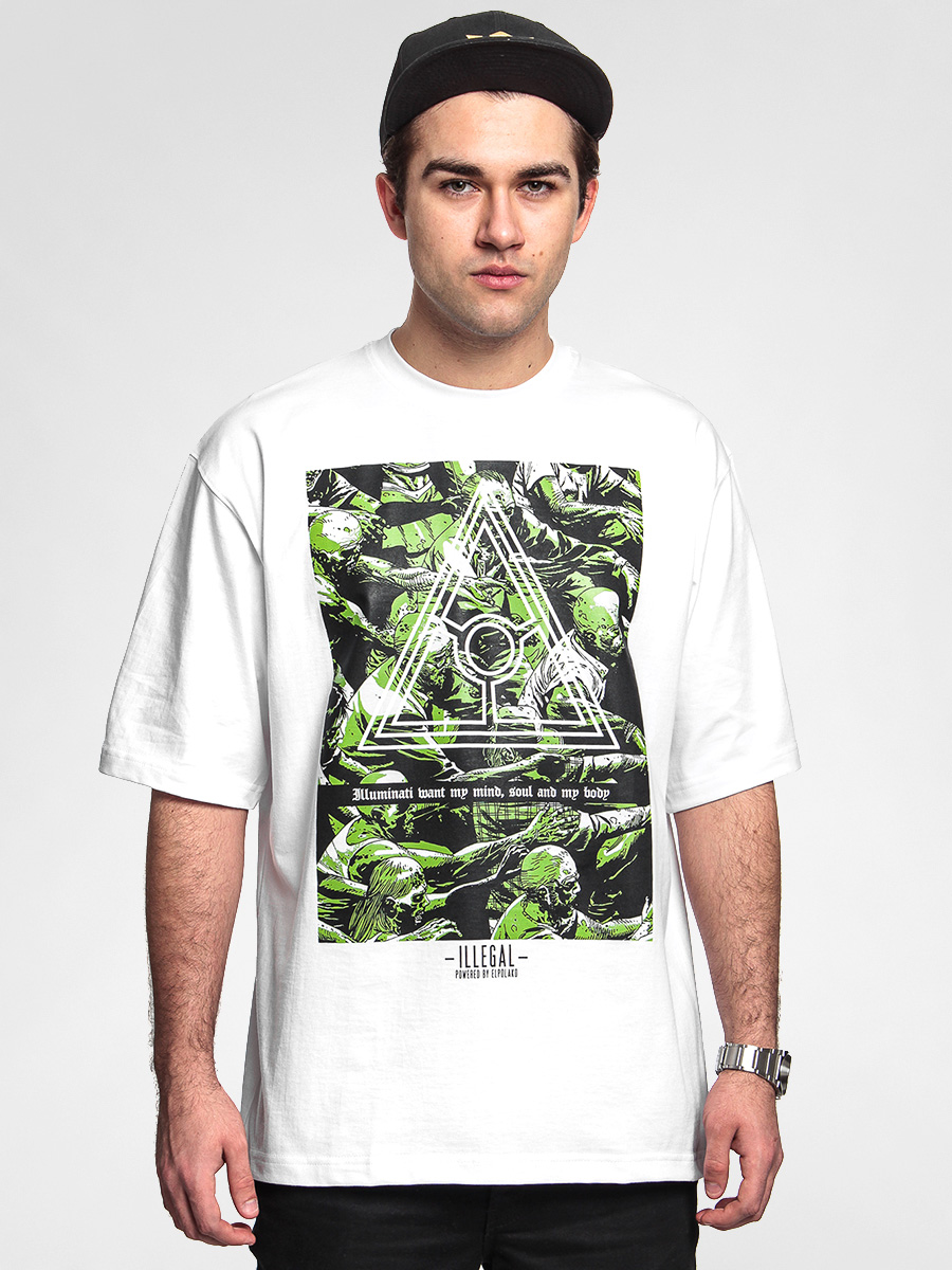 T-shirt El Polako Illegal Illuminati (white)