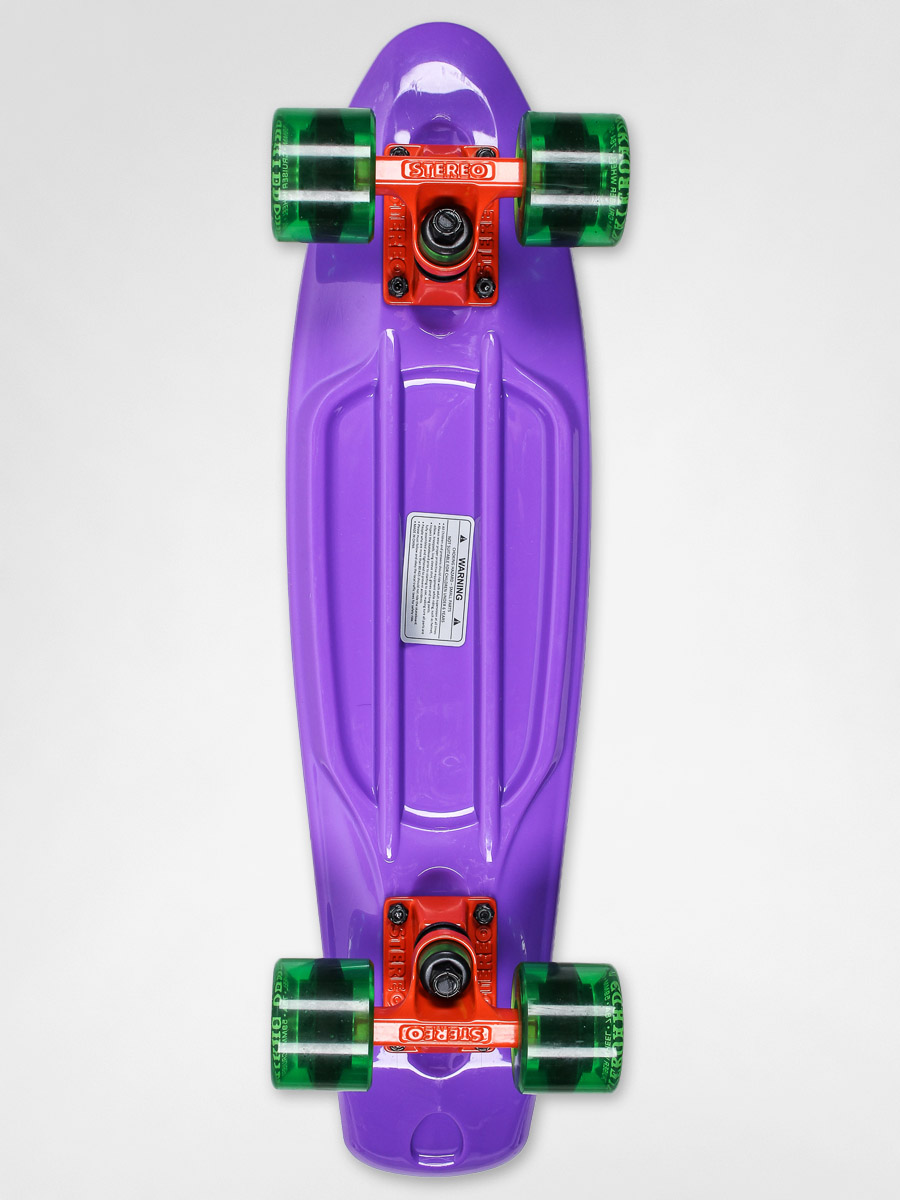 Deskorolka cruiser Stereo Vinyl (purple/orange/trans green)