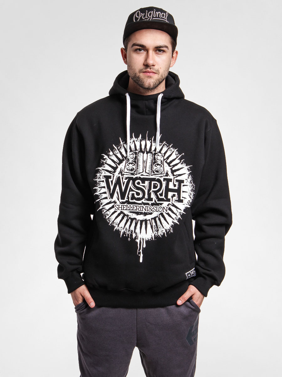Bluza z kapturem WSRH Slonce HD (black/white)