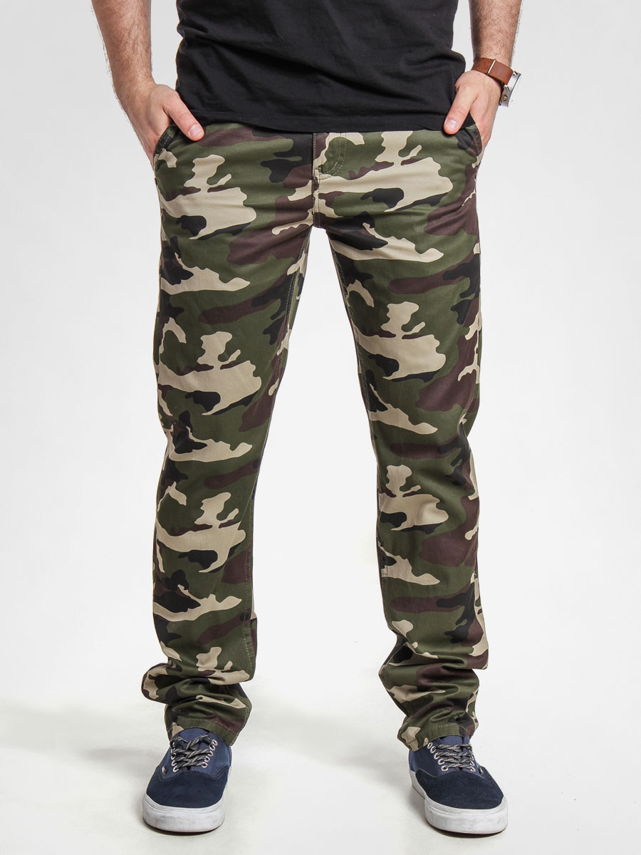 Spodnie Backyard Cartel Label Chino Tapered Fit (camo)