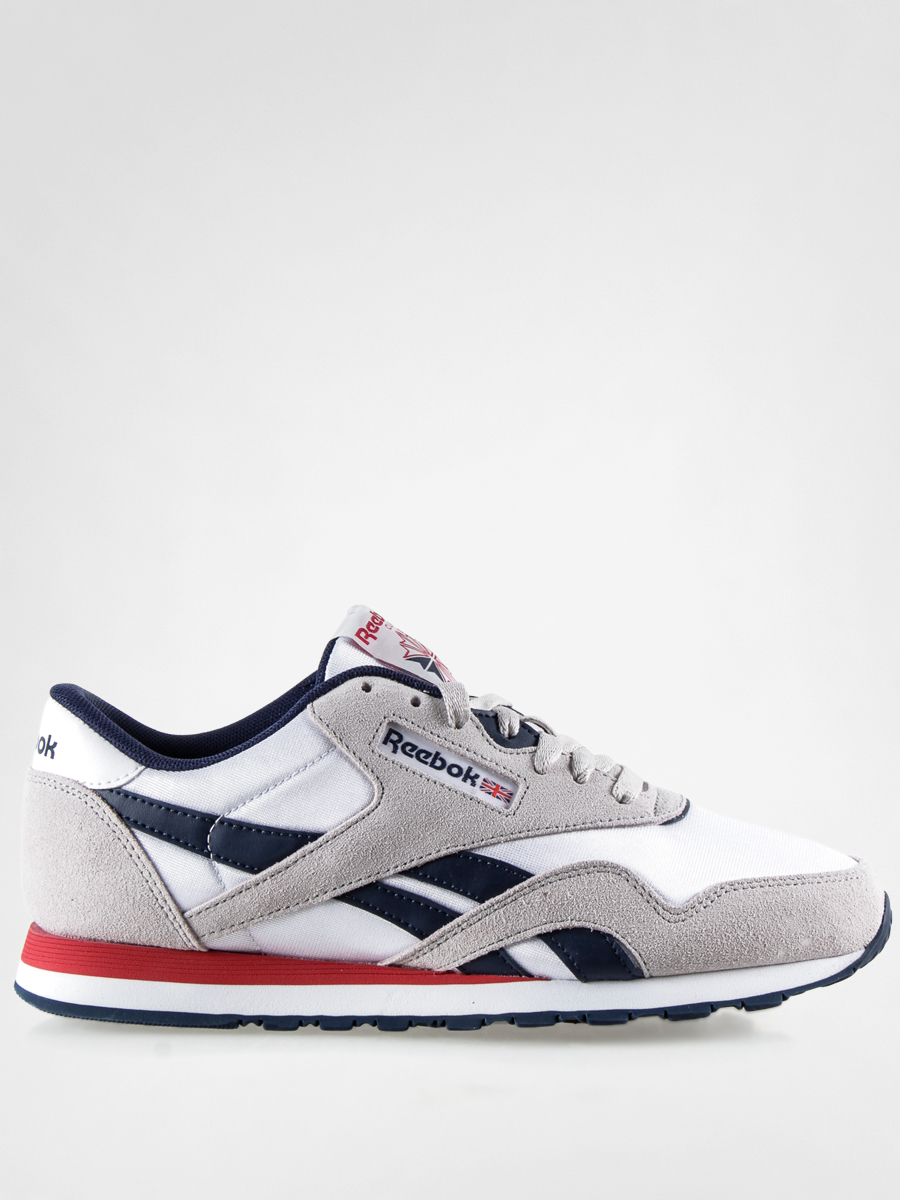 Buty Reebok CL Nylon SP (white/steel/navy/red)