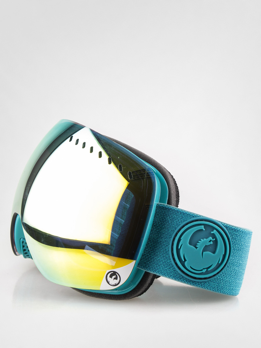Gogle Dragon APXS (aqua heather/smoke gold ion+yellow blue ion)