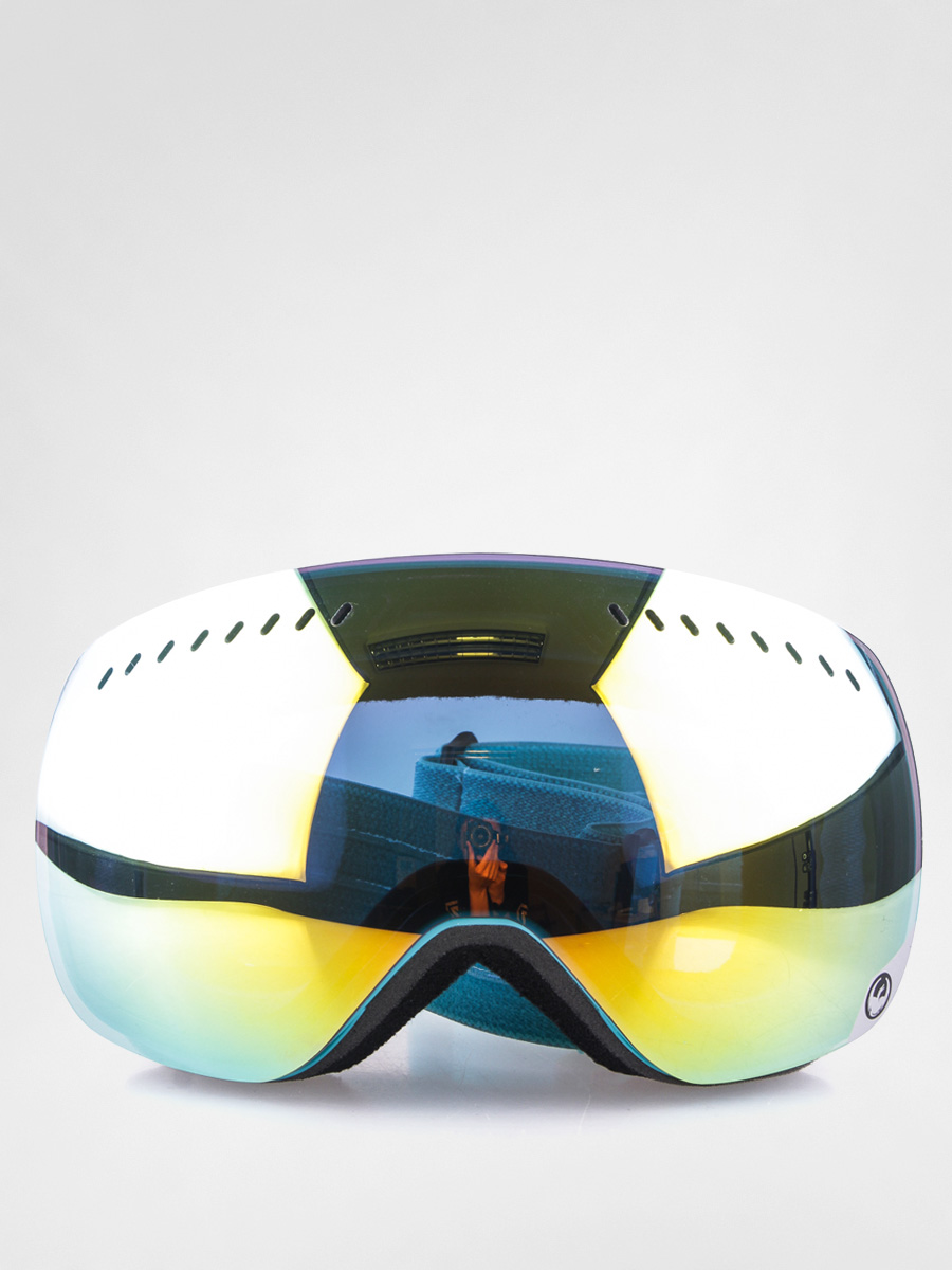 Gogle Dragon APXS (aqua heather/smoke gold ion+yellow blue ion)