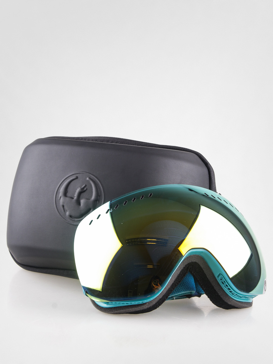 Gogle Dragon APXS (aqua heather/smoke gold ion+yellow blue ion)