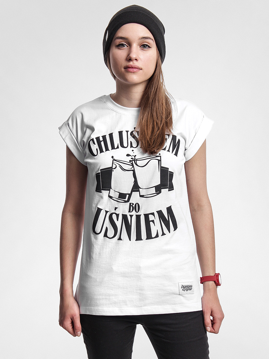T-shirt Diamante Wear Chluśniem Bo Uśniem Wmn (white)