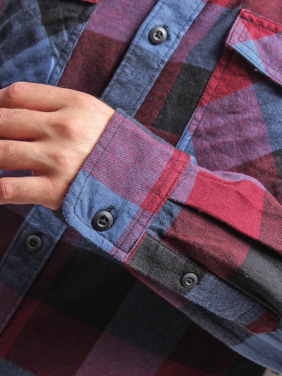 Koszula Vans Box Flannel (black/wine)