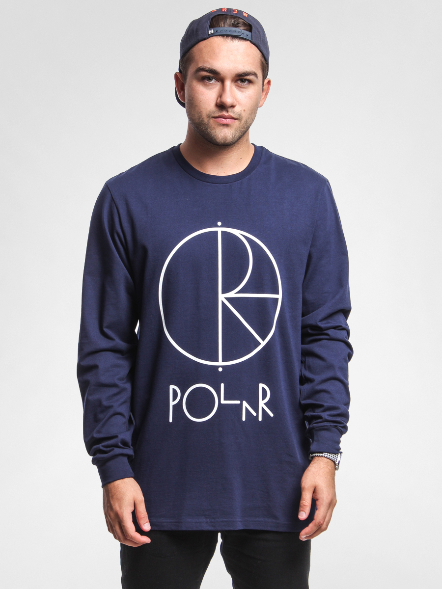 Longsleeve Polar Skate Stroke Logo Front Print (navy)