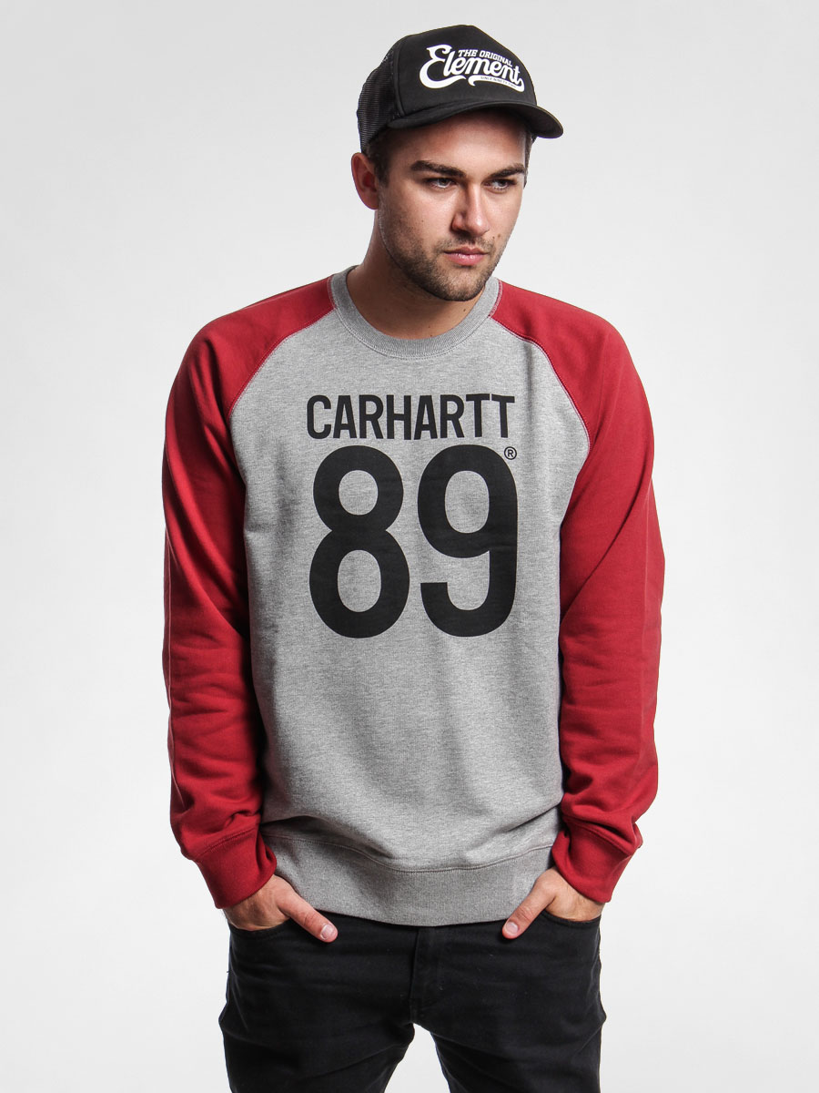 Bluza Carhartt Stanford Sweat Crew (grey heather/tuscany)